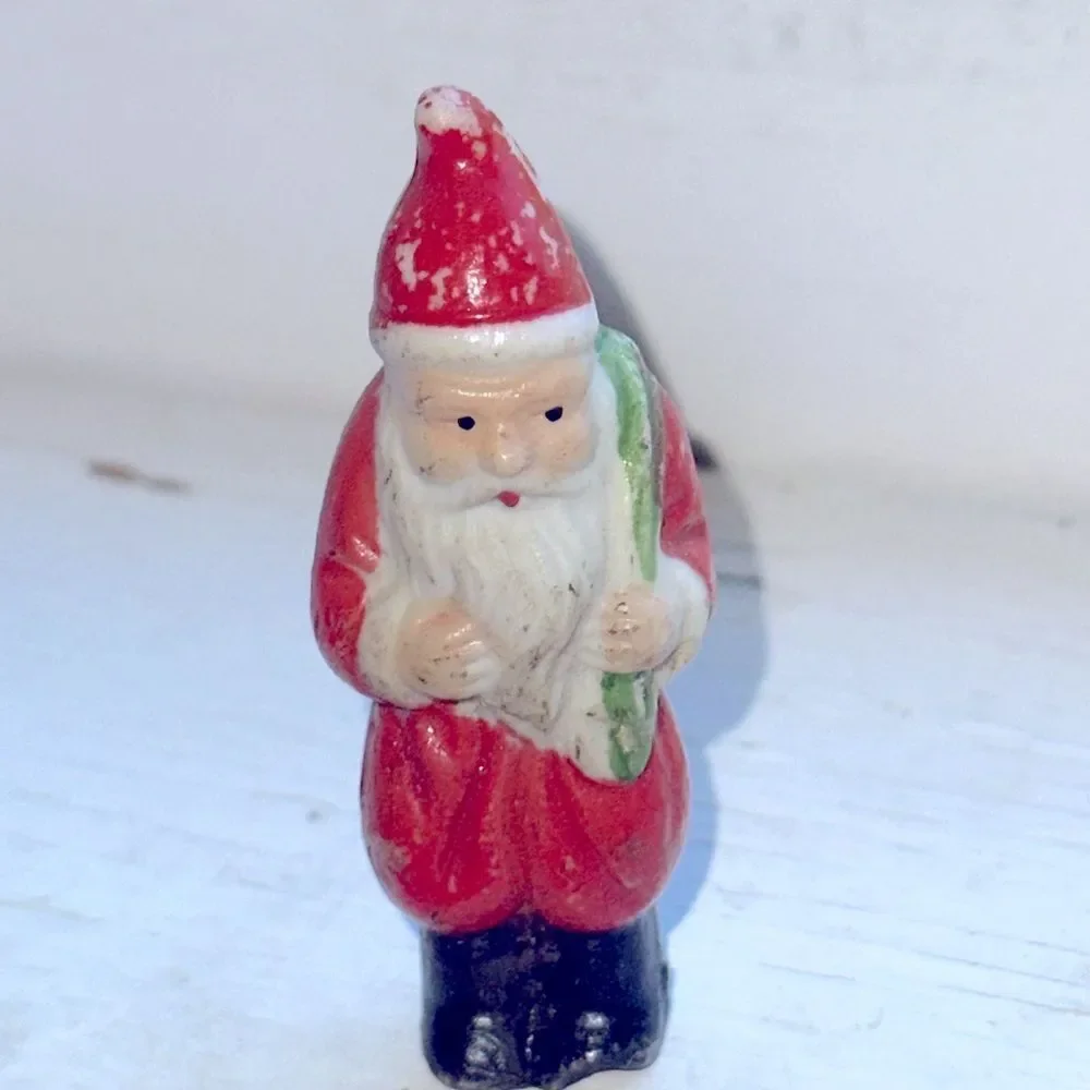 Lot of‎ 3 small Santa Claus ornaments & figurine